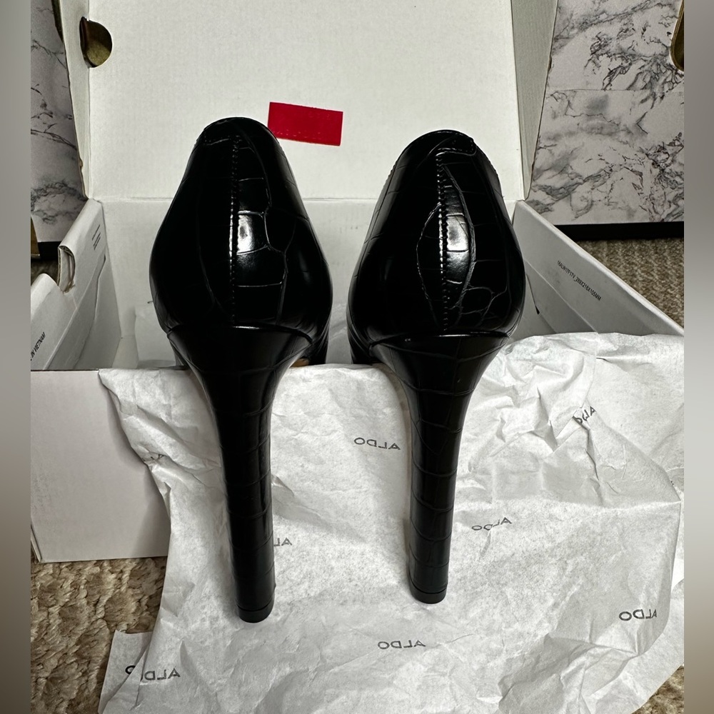 Aldo platform faux reptile leather heels - Picture 4 of 6